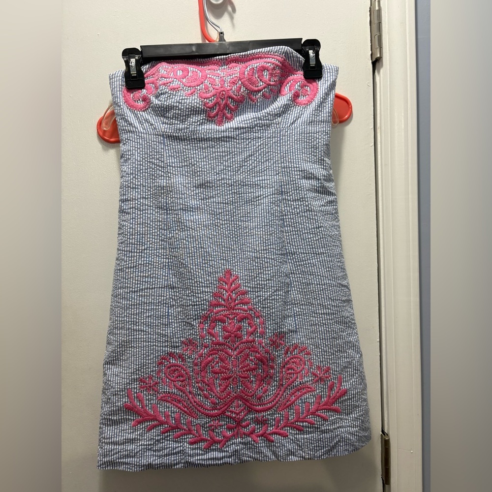 Lilly Pulitzer Blue and White Striped Dress